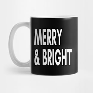 Merry and Bright typography Mug